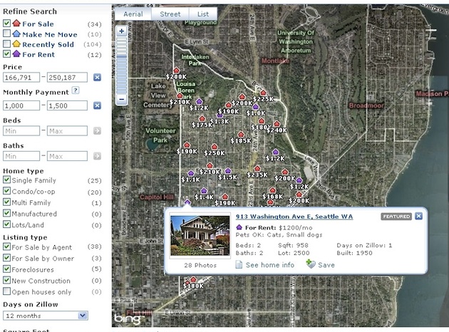 zillow rental map