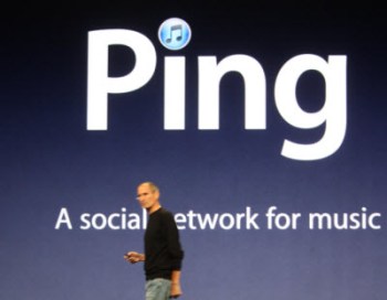 Steve Jobs presenting Ping