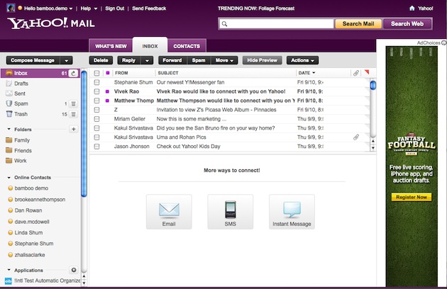 Yahoo Mail Screenshot