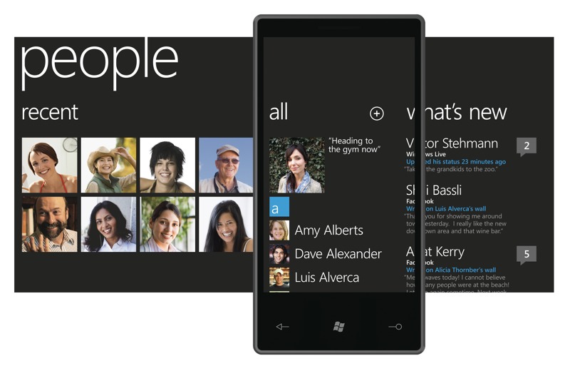 Windows Phone 7 People hub