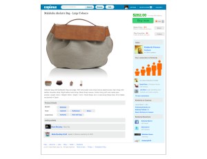 Product listings on Copious will include information about the seller's social networks