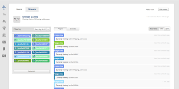 MixPanel’s User Streams tracks individual users in real-time