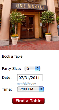 Opentable find table