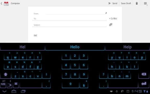 SwiftKey Tablet X offers a split-screen mode for thumb typing on large screens.