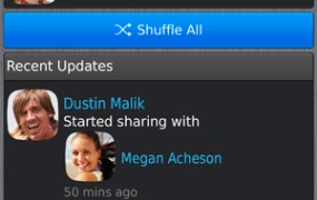 BlackBerry Music social