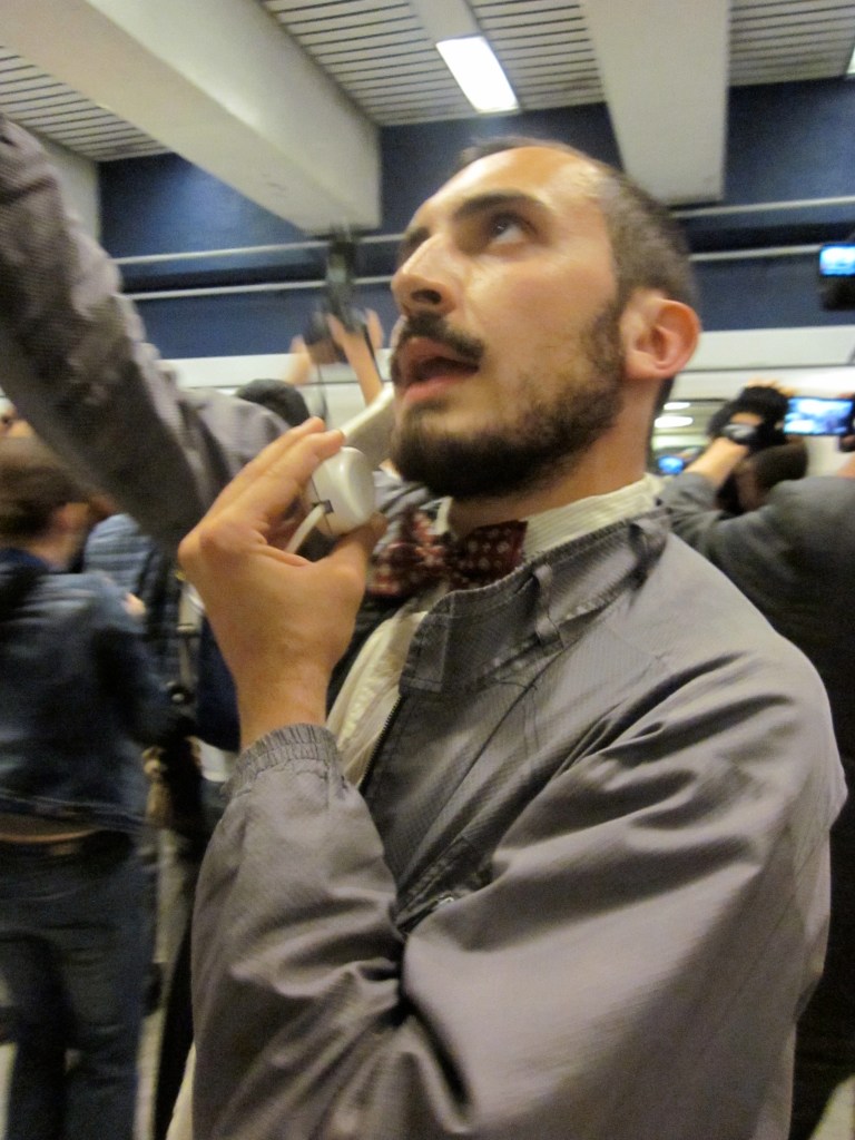 Phone protester