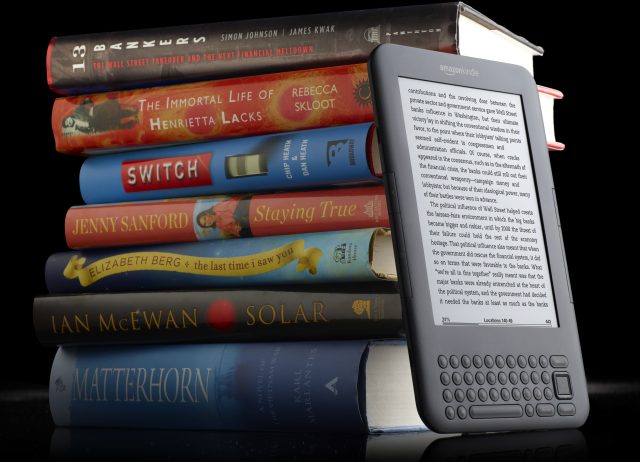 Kindle with books