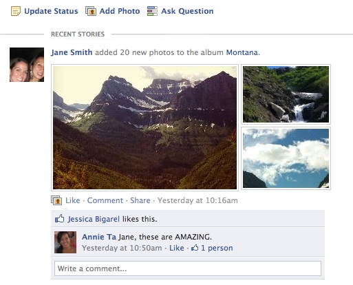 Facebook's news feed now features much larger photos