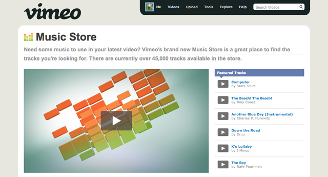 Vimeo-Music-Store