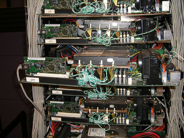 Early Google server rack.