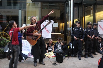 Protest singer at Occupy SF.