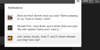 WordPress’ new notifications look very familiar if you were recently on Google+