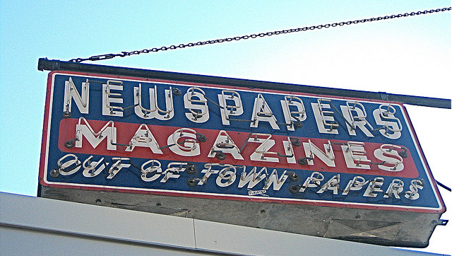 Newsstand sign