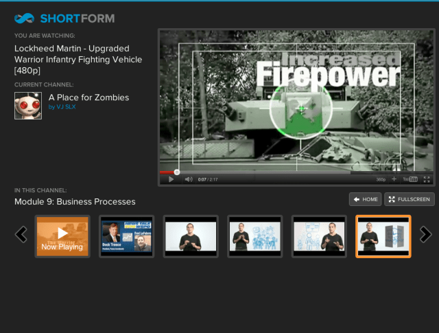 ShortForm Google TV screenshot