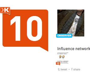 Klout observer