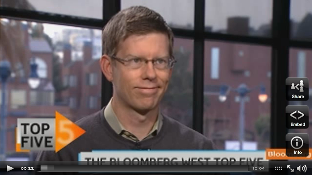 Screenshot of Dylan Tweney on Bloomberg West