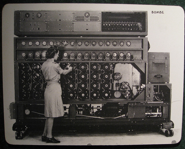 Code-breaking computer, the Bombe, used in World War II