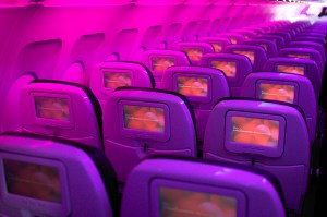 Interior of a Virgin America flight. Photo by Artur Bergman/Flickr