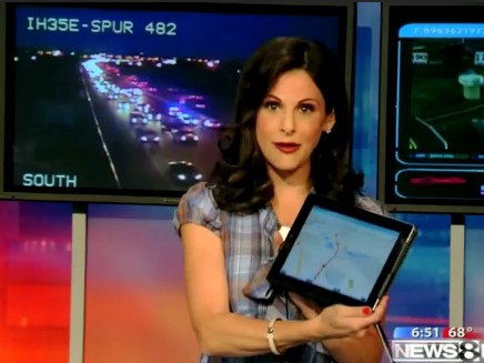 Waze on broadcast news