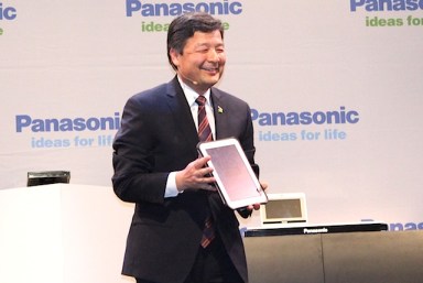 Panasonic is upgrading and extending its Toughbook line, shown here by Shiro Kitajima