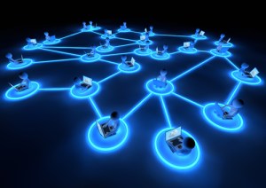 Conceptual art showing a social network