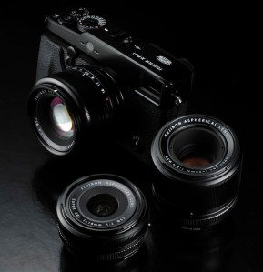FujiFilm's X-Pro1 camera with lenses