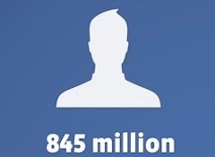Facebook user data: 845M monthly users, 2.7B daily likes & comments