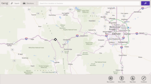 Screenshot of the maps app on Windows 8