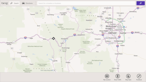 Screenshot of the maps app on Windows 8