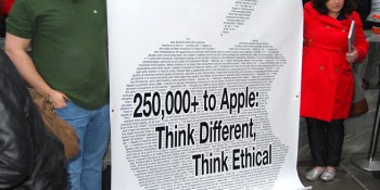 Protesters at iPad launch want Apple to ‘think different’ on worker treatment