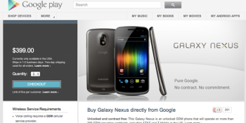 Google now selling unlocked Galaxy Nexus HSPA+ phone for $399