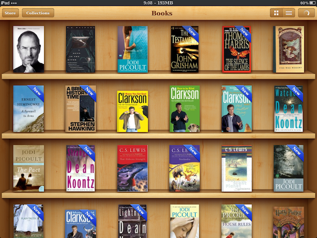 E-books on the iPad's iBookstore