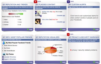 NetworkClean reputation dashboard Facebook
