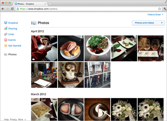 Dropbox-Photos-Page