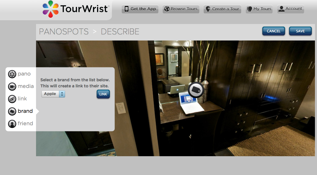 TourWrist PanoSpot Feature