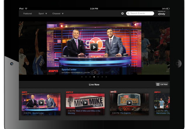 WatchESPN via Comcast Xfinity TV