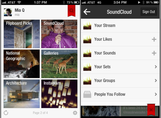 Flipboard adds SoundCloud 