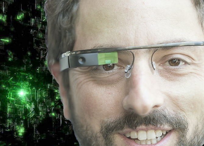 Sergey Brin as a Google Glass-wearing member of the Borg