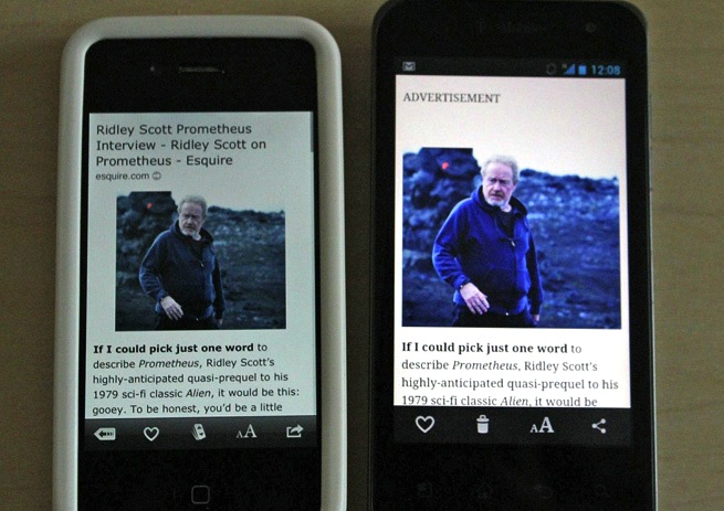 Hands on Instapaper Android