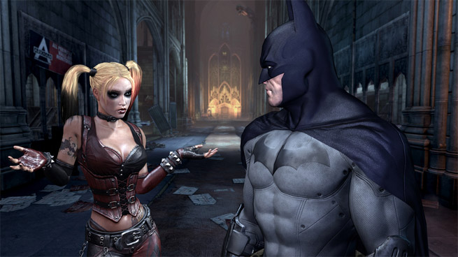 Batman and Harley Quinn in Arkham City