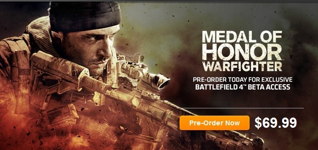 Get Battlefield 4 beta with Medal of Honor: Warfighter pre-order