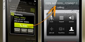 MobileDay lets you dial into conference calls with one tap