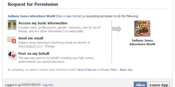 Some Facebook games no longer ask permission to access your profile information