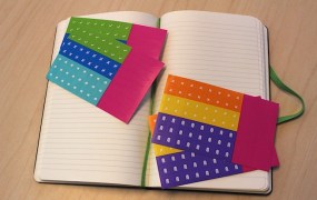 Evernote Smart Notebook comes with four sheets of stickers