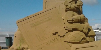 Forget castles: Sand makes great gaming-themed sculptures