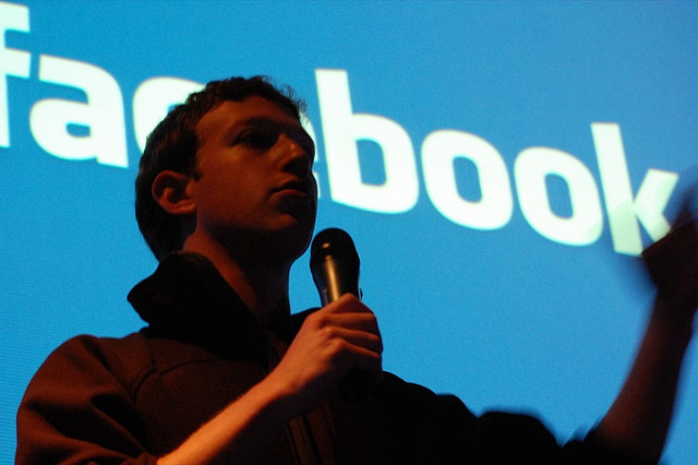 Mark Zuckerberg, looking ominous and gloomy