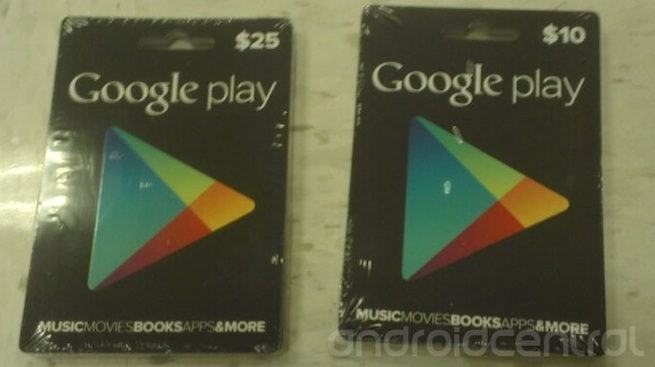 Google Play gift cards