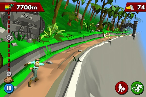 Pitfall! screen on the iPhone