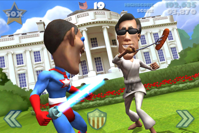 Mitt Romney and President Barack Obama in VOTE!!! The Game