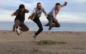 Birdeez aka EcoLek LLC founders jump in the air